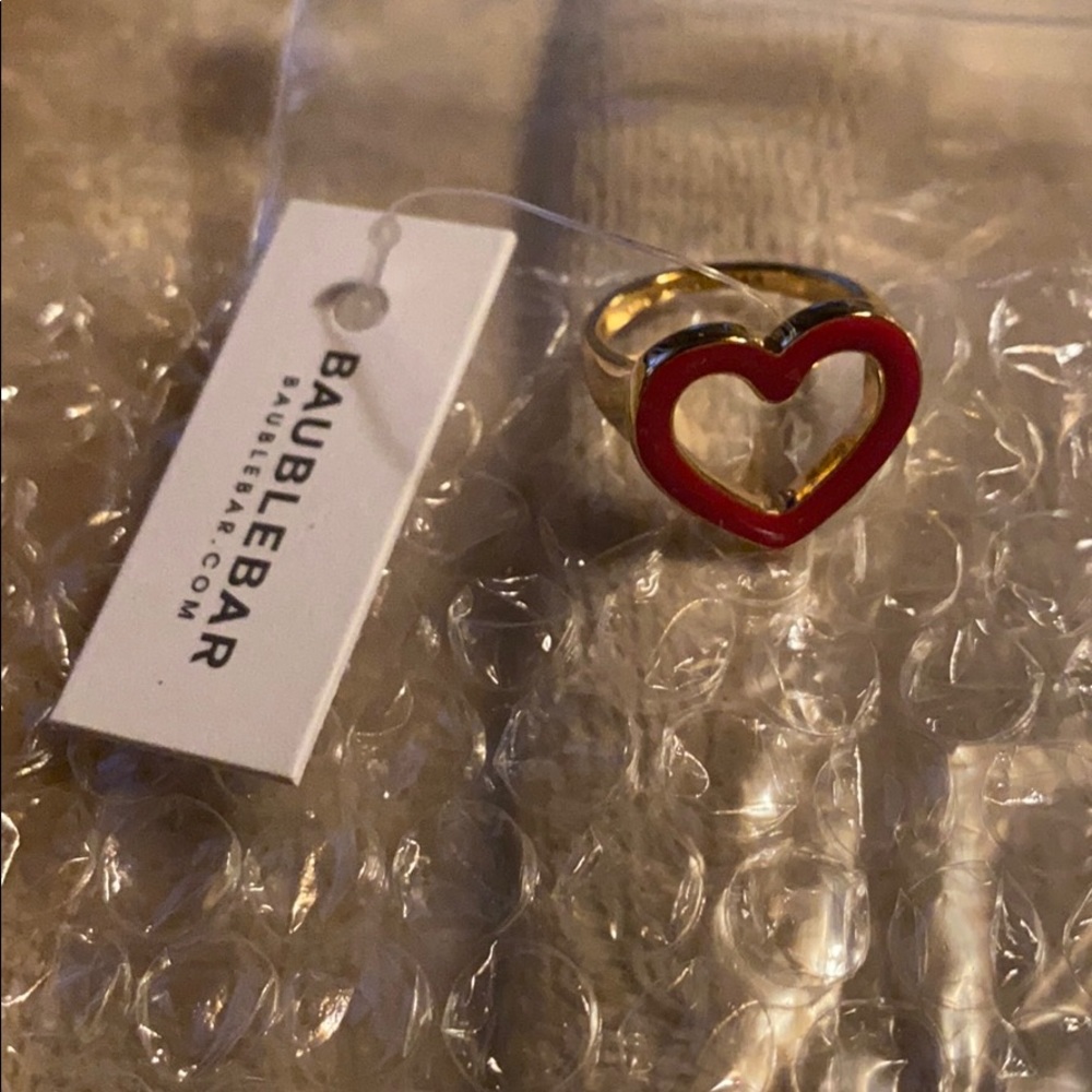 Baublebar red and gold enamel ring